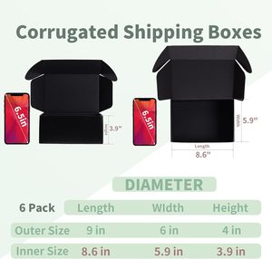 Custom Logo Corrugated <strong>Black</strong> <strong>Shipping</strong> <strong>Boxes</strong> Folding Small Cardboard Mailer <strong>Boxes</strong> for Small Business <strong>Shipping</strong> Packaging - Product Image 2