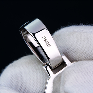 Collar con Colgante de Letra de Plata S925 con Moissanita Completa, 26 Letras Inglesas, Estilo Hip-Hop, Moderno, Platino, Unisex para Hombre y Mujer - Product Image 6