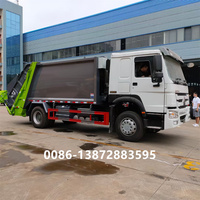 Camion compacteur d'ordures manuel Sinotruk Euro 3 Weichai 190 HP 4x2 moteur de climatiseur camion de collecte des ordures à vendre