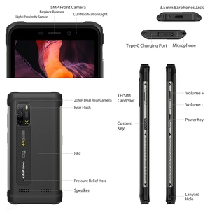 Téléphone robuste Ulefone Armor X10 Pro, 64 Go de ROM, smartphone étanche, batterie 5180 mAh, téléphone 5,45 pouces, Android 12, NFC - Product Image 4