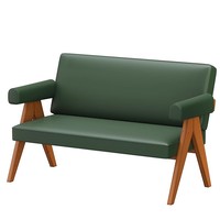 Mode Durable Commercial Bois Massif En Cuir Doux Restaurant Café Boutique Fauteuil Table Ensemble Canapé Booth Café Librairie Meubles