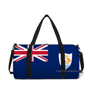 Borsa da Viaggio Sportiva Personalizzata con Bandiera di Anguilla, Borsa per Palestra e Fitness, <span class=keywords><strong>Borsone</strong></span> da Viaggio Economico, Nuova Produzione all'Ingrosso - Product Image 1