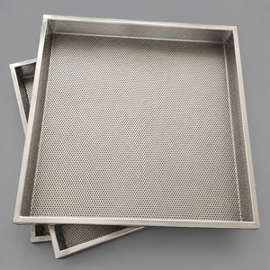 Plateau perforé et à surface plane / Plateau en acier inoxydable et alliage d'aluminium pour four et séchage, résistant à la chaleur - Product Image 4