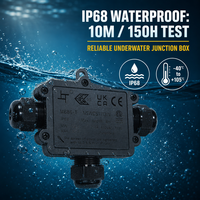 Wasserdichte Anschlussdose Greenway M686-T IP68 3-Wege-Elektroverbinder 4-Pin 5-Pin Anschluss 0,5-2,5mm² 24A 450V Kupfer PC