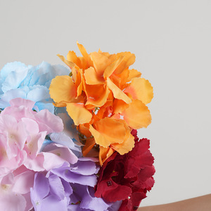 Flor de Hortensia Artificial Greenway, Base Individual, Planta Completa, Pétalos de PVC, Arreglo Floral Decorativo para Días Festivos y Festivales - Product Image 3