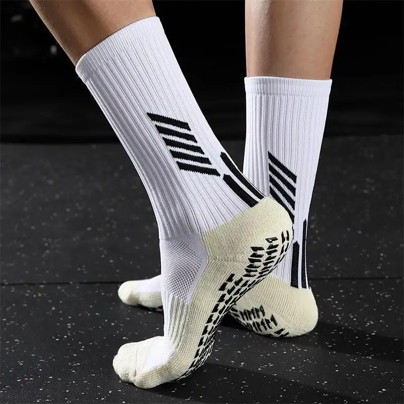 Benutzer definierte Anti-Rutsch-Fußball-Socken Elite-Fußball-Socken 100% Baumwolle Nylon Herren Sport Crew Socken