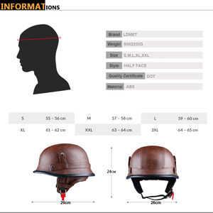 TN8679 German Motorcycle Half Face <strong>Helmet</strong> WLT-307 - Product Image 6