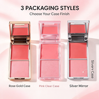 Palette de fards à joues crème en gros, marque privée, double couleur, waterproof, végétalien, avec pigments, blush chimique
