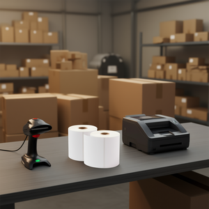 Carta Termica Bianca D0100HPQTI7 4x4 Pollici con Anima da 1 Pollice Autosigillante per Stampanti di Codici a Barre e Spedizioni - Product Image 2