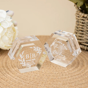 <span class=keywords><strong>Caja</strong></span> de Anillos Acrílica Transparente Hexagonal Personalizada, Cajas de Joyería Acrílicas Personalizadas para Ceremonias - Product Image 2
