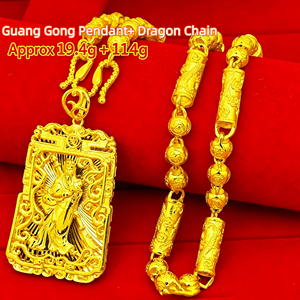 <span class=keywords><strong>สร้อย</strong></span>คอทองคำผู้ชาย ดีไซน์โซ่ใหญ่ ทนทาน ชุบทองคำแท้ 18K 24K พร้อมจี้  งานทองไทย - Product Image 1