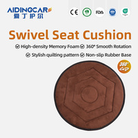 Coussin de siège pivotant rond en gros, 360 degrés, portable, rotatif pour personnes âgées avec soulagement de la pression dorsale et housse lavable
