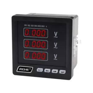 REHE meter V 72*72mm LED Three Phase Power Digital Voltage Meter AC380V digital voltmeter