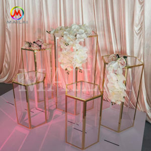 Présentoir à gâteaux et desserts en acrylique, 7 pièces, toile de fond transparente, décoration de mariage, à vendre - Product Image 2