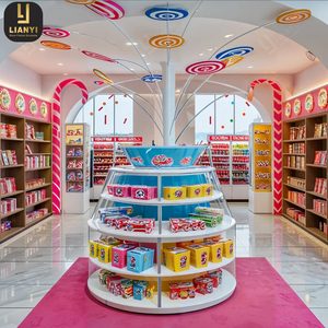 Présentoir commercial en acrylique pour snacks, décoration de magasin de bonbons, présentoir de bonbons en métal - Product Image 1