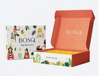 Boîte d'expédition en carton ondulé auto-élevable recyclable sur mesure, facile à ouvrir, avec revêtement UV pour les petites entreprises et les commandes personnalisées