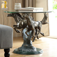 Table basse RELONG en bronze coulé, design antique, style européen, personnalisable, disponible à la vente