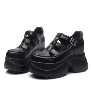 Sandales compensées multi-brides à boucle métallique en satin et strass, respirantes, sexy et tendance pour femme - Product Image 5