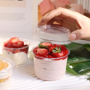 Trong suốt Pet nhựa <span class=keywords><strong>Ice</strong></span> <span class=keywords><strong>Cream</strong></span> sữa chua Mousse Cup bánh pudding Baking bao bì hộp - Product Image 4