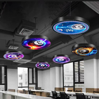 Lampe suspendue de style industriel pour table de billard LED, vente chaude, pour salles de jeux, salles de bal, corps en fer, luminaire suspendu lumineux