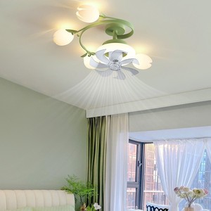 Modern Chandelier Luxury Simple Living Room Dining Room Bedroom Villa Model Room Home LED Chandelier Ceiling Petal Fan Lamp - Product Image 4