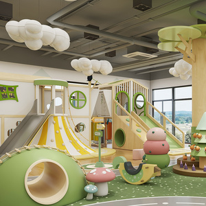 Aire de jeux pour enfants commerciale, structure d'<span class=keywords><strong>escalade</strong></span> souple, conception personnalisée de salle de jeu de rôle - Product Image 2