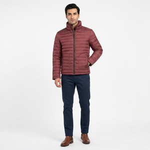 Veste simple pour homme, veste matelassée, veste d'hiver en duvet personnalisée pour homme, tout personnalisable selon vos besoins - Product Image 1