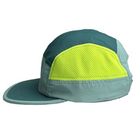 Gorra de running de 7 paneles con logo personalizado al por mayor, perfil bajo, ligera, de poliéster de secado rápido, transpirable, repelente al agua, para marcas, a granel.