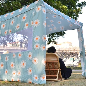 Carpa <span class=keywords><strong>de</strong></span> Playa Elegante con Diseño <span class=keywords><strong>de</strong></span> Margaritas - Cortina Lateral <span class=keywords><strong>de</strong></span> Malla Transpirable y Bolsas <span class=keywords><strong>de</strong></span> Arena Resistentes al Viento para <span class=keywords><strong>Alquiler</strong></span> en Clubes <span class=keywords><strong>de</strong></span> Playa <span class=keywords><strong>de</strong></span> Lujo - Product Image 5