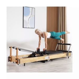 Máquina de Pilates Reformer Plegable para Gimnasio en Casa, Equipo de Fitness de Madera de Roble, Arce y Haya - Product Image 6