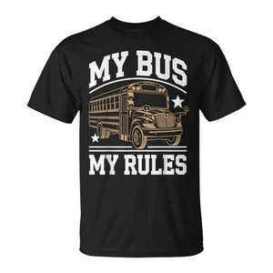 Camiseta para conductor de autobús escolar: Mi autobús, mis reglas - Product Image 1
