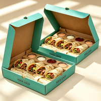 Großhandel Biryani-Box mit Gebratenem Hühnchen und Reis, Snackbox, Lebensmittelechte Hühnchenrollen-Verpackung mit Dip-Sauce-Becher