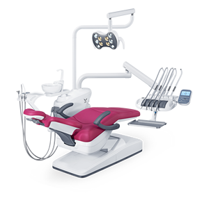 Sedia dentale idraulica Gladent 3 vie siringa vassoio dentale unità dentale farfalla tricolore lampada - Product Image 1