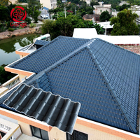 Tuiles de toit traditionnelles résistantes à la chaleur, style espagnol, haute résistance, en résine ASA PVC pour maison
