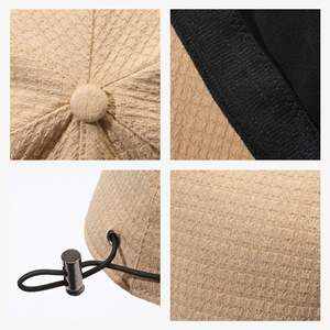 Nouveau Chapeau <span class=keywords><strong>de</strong></span> Pêcheur Rayé Anti-UV Printemps/Été 2026 avec Logo Personnalisable, Nœud Gaufré Respirant et Réglable, Protection Solaire Polyvalente - Product Image 3