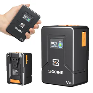 מפעל ישירות מכירה ZGCINE 99WH 14.8V V-הר סוללה עבור וידאו מצלמת וידאו שידור עם d-tap USB-C יציאת