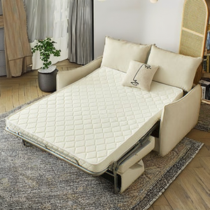 Juego de Cama Inteligente Moderno Gerfenii, Gris Oscuro, Extensible, Colchón de Esponja de Alta Densidad, Reclinable, Cuero Genuino, para Hotel/Apartamento - Product Image 3