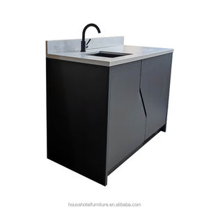 定制现代浴室柜梳妆台双水槽盥洗室柜实木酒店浴室柜 - Product Image 1