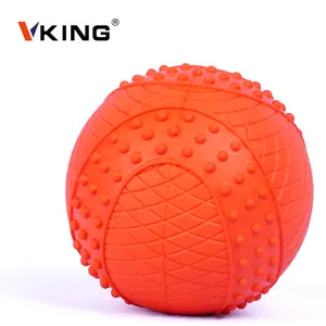 Custom Rubber Pet Puppy Toy Ball Small Dog Chew Toy Interesting Interactive Ball Squeaky Dog Toy