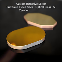 Miroir en silice fondue plaqué or de forme spéciale, certifié OEM ISO9001, réflectivité 98,5 %, pour équipement optique laser IR