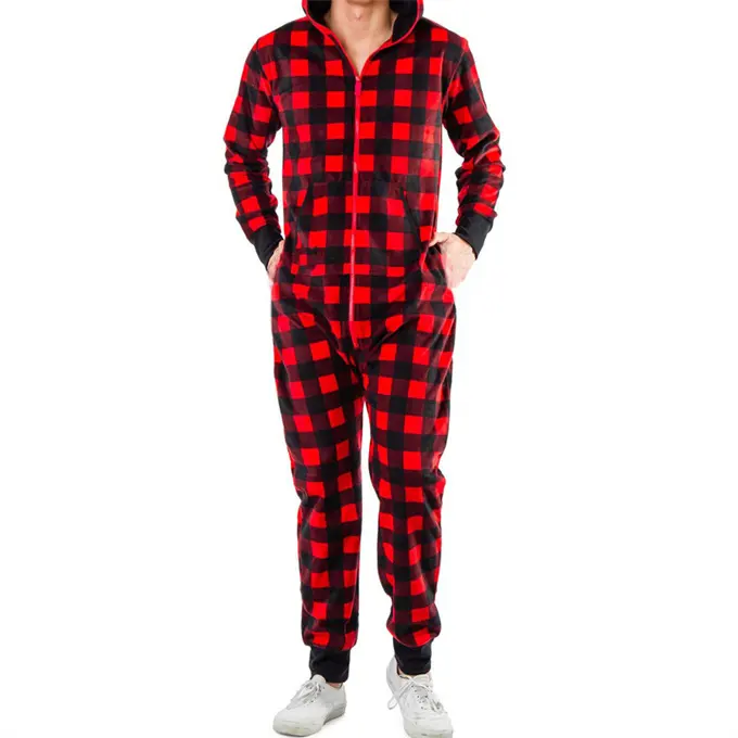 Matching Xmas Sleepwear Pjs Plus Size Thermal Cosplay Couple Men Women Pyjama Holiday Christmas Pajama Custom Print Adult Onesie