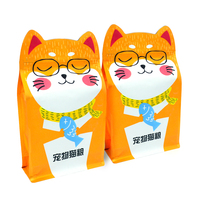 Emballage pour aliments pour animaux de compagnie certifié CE, pochette en plastique de forme irrégulière pour chats, chiens, animaux de compagnie, sacs pour aliments pour animaux, pochette à fond plat avec fermeture éclair