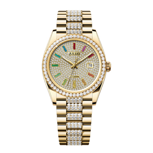 Đồng hồ tự động cao cấp mới về, chất lượng cao, toàn bộ bằng thép không gỉ, máy Miyota, đính kim cương. - Product Image 5