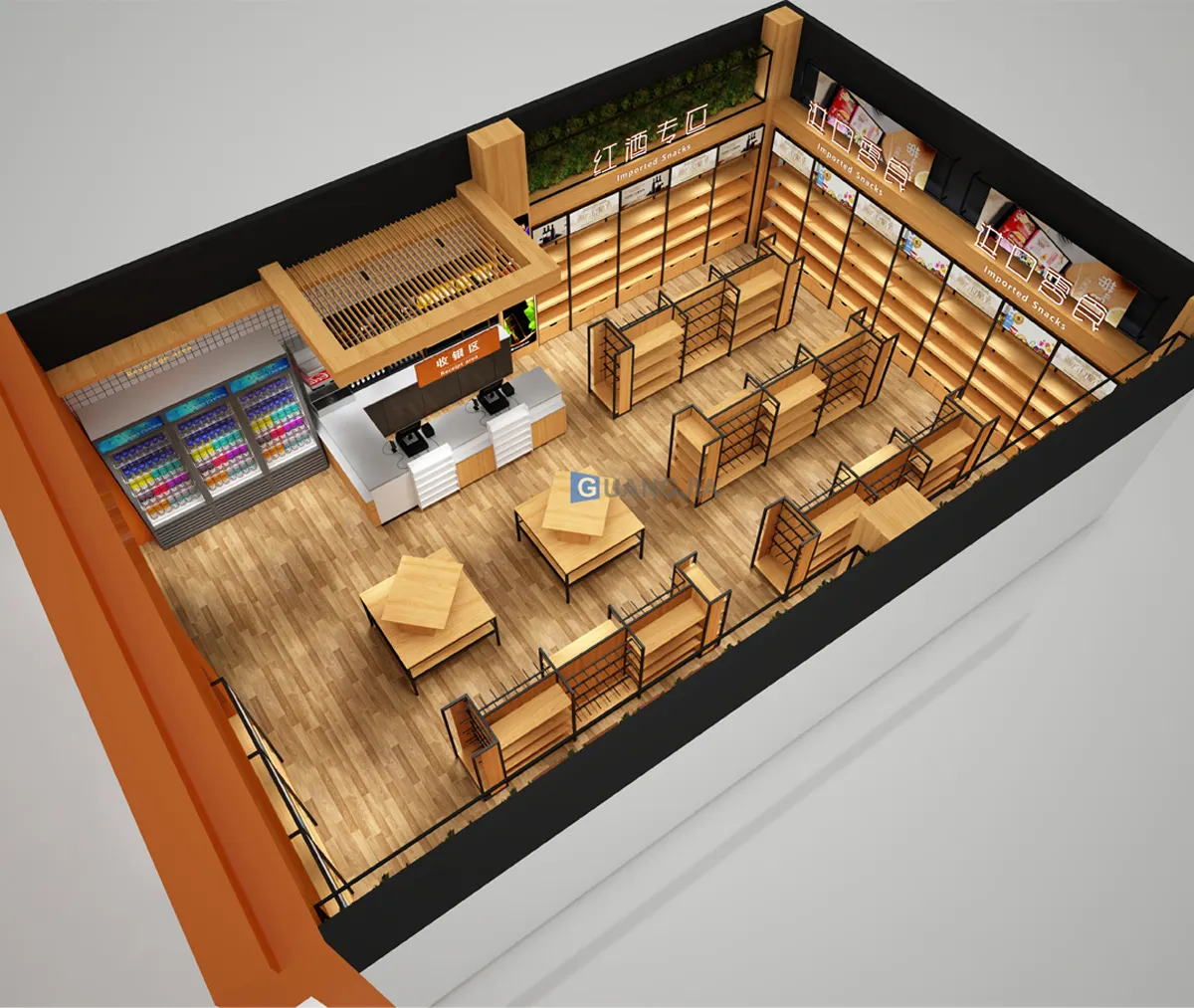 China fornecedor um dólar loja rack design interior loja de varejo superfície de móveis suporte para venda
