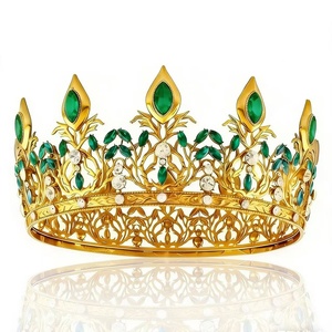 <span class=keywords><strong>Couronne</strong></span> royale de luxe rétro en alliage massif, entièrement ronde, pour <span class=keywords><strong>reine</strong></span> <span class=keywords><strong>et</strong></span> <span class=keywords><strong>roi</strong></span> - Product Image 4