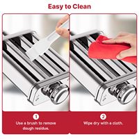 Accessoire pour batteur sur socle KitchenAid : Machine à pâtes, rouleau à spaghetti, coupe-fettuccine, presse à nouilles en acier inoxydable