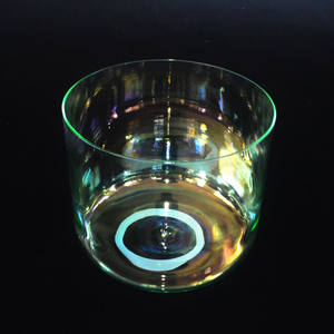 Suono curativo pavone verde luce cosmica cristallo canto ciotola Chakra nota ottava 3 ° 4 ° quarzo ciotole da canto - Product Image 5