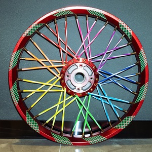 Cubierta de radios de colores para rueda de motocicleta, 24 cm, universal para motocross y bicicletas de montaña, funda de PVC duradera - Product Image 1