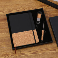 Coffret Cadeau d'Affaires pour Bureau – Carnet en Liège et PU Personnalisable Multi-Usages Modèle Simon-260327-01 – Vente en Gros