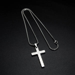 Shengwen Simple Mode Unique <span class=keywords><strong>Croix</strong></span> Collier Pendentif <span class=keywords><strong>Christ</strong></span> <span class=keywords><strong>Croix</strong></span> Avec Chaîne Pour Hommes Et Femmes - Product Image 4